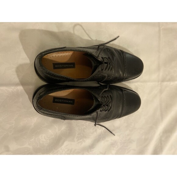 Bostonian Strada Oxford Black Leather Dress Shoes Men’s Size 11 Made in Italy main image 7